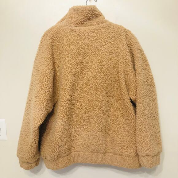 I AM GIA Tan Pixie Teddy Oversized Jacket Sherpa Coat Tan Women's Size XS - Picture 4 of 8